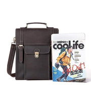 Rossie Viren Vintage Retro Brown Leather Men's Briefcase Messenger Satchel Postmen Bag
