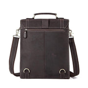Rossie Viren Vintage Retro Brown Leather Men's Briefcase Messenger Satchel Postmen Bag