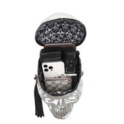 3D Bags Silver Skull Cross Body Shoulder Bag Mini Handle Handbags