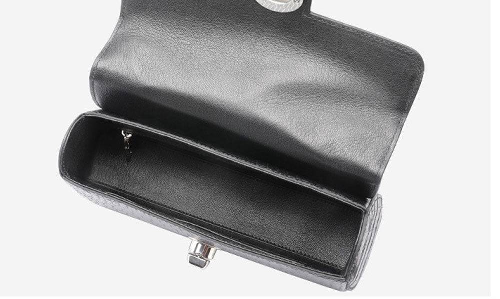 Small Matt Genuine Crocodile Leather Top Handle Bags