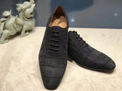 Crocodile Shoes Sanded Genuine Crocodile Leather Penny Casual Delbay Shoes