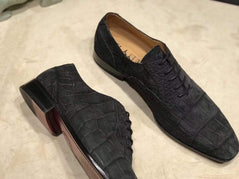Crocodile Shoes Sanded Genuine Crocodile Leather Penny Casual Delbay Shoes