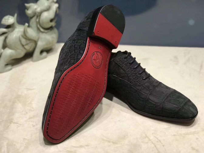 Crocodile Shoes Sanded Genuine Crocodile Leather Penny Casual Delbay Shoes