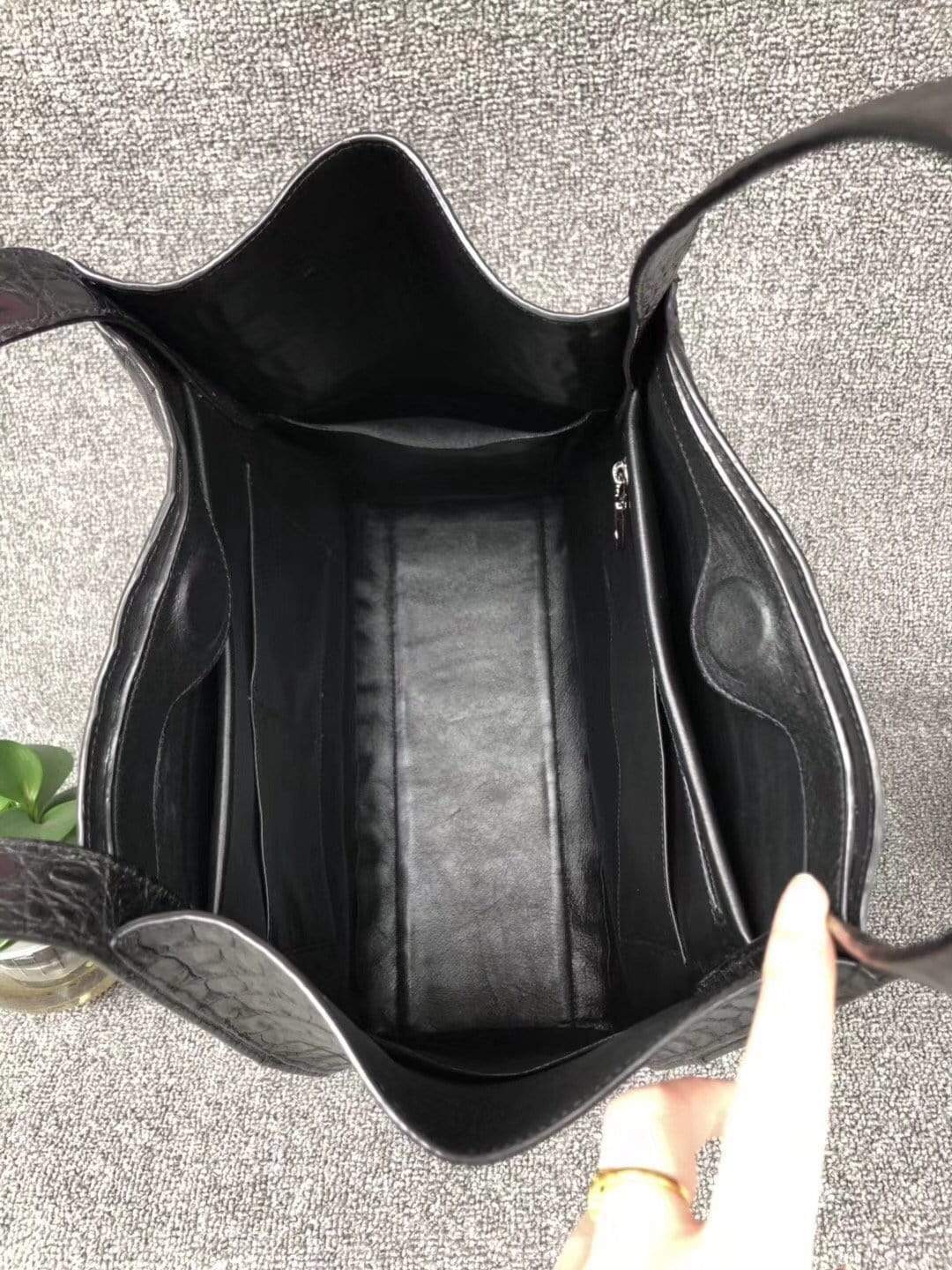 Unisex Crocodile Belly Leather Small Hobo Bags