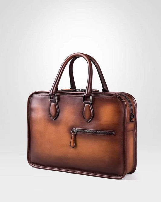 Vintage Smooth Cowhide Leather Briefcases, Messenger Bags & Bags