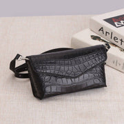 Women's Crocodile Belly Leather Tiny Pouch Shoulder Messenger Bag | Rossieviren