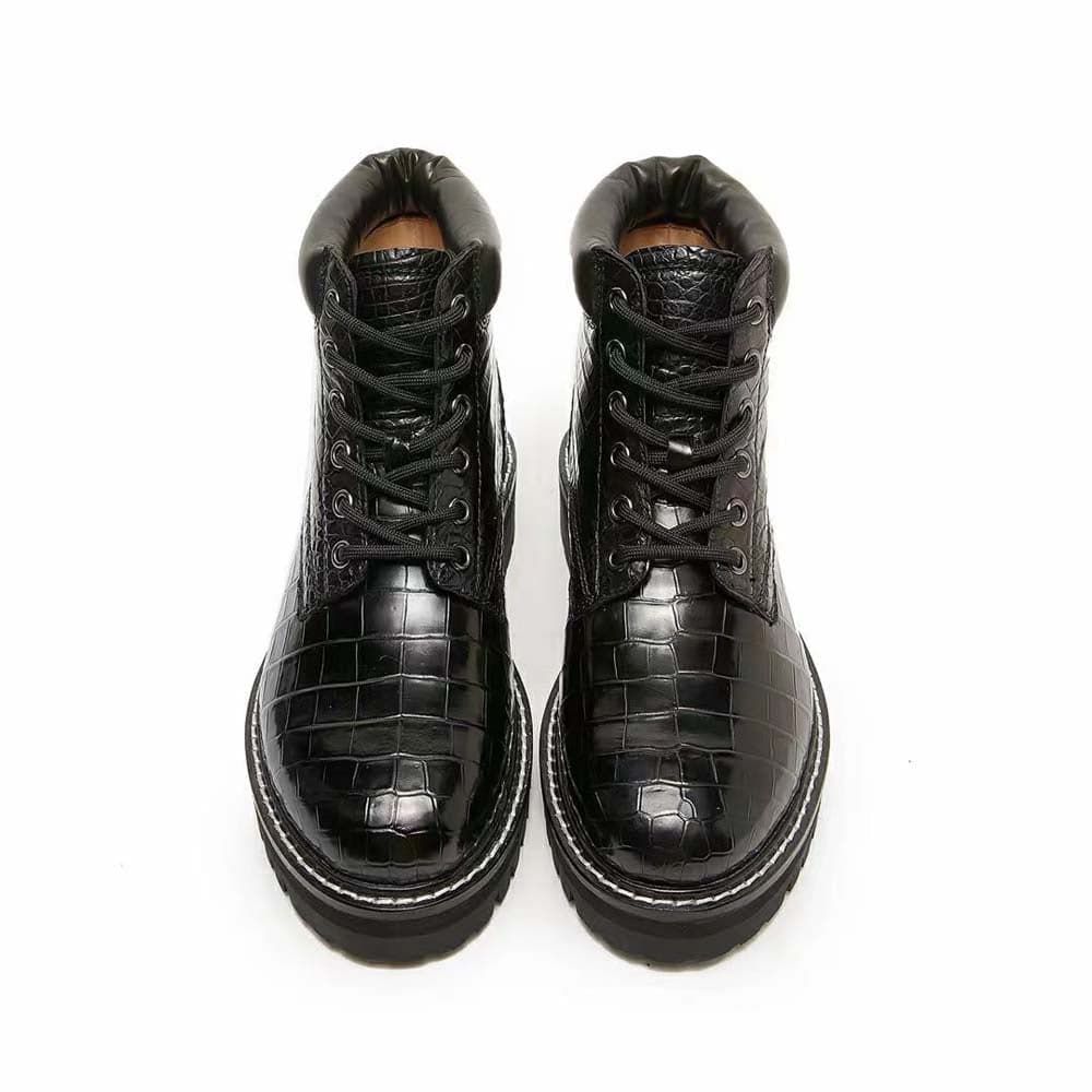 Crocodile Shoes Women's Crocodile Leather Matin Boots