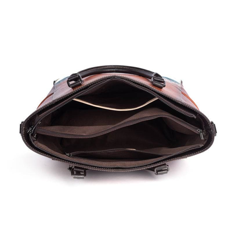 Womens shopper large vintage-leather tote