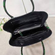 Womens Genuine Crocodile Leather Tote Shoulder Bags Vintage Green