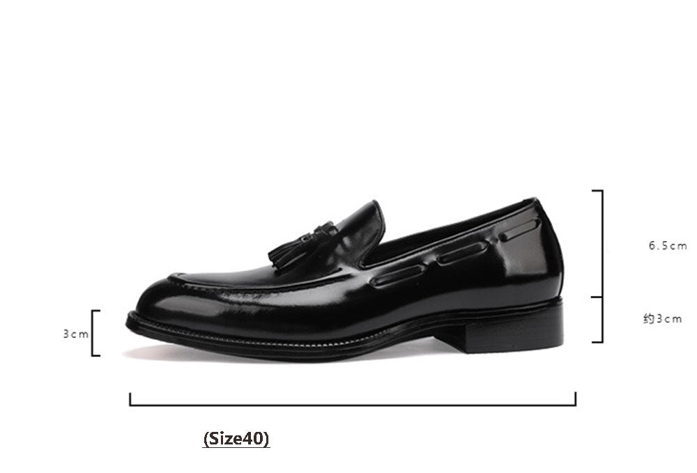 Preorder Genuine Shell Cordovan Leather Loafer Shoes With Tassle Dark Blue