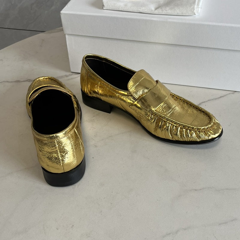 Eel Skin Loafers For Women