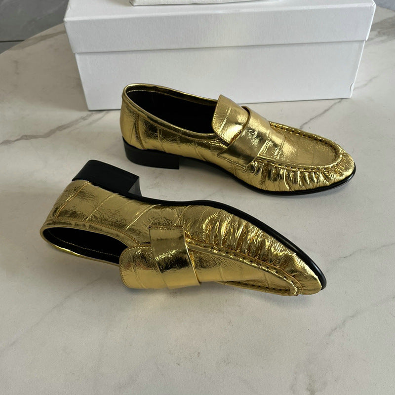 Eel Skin Loafers For Women