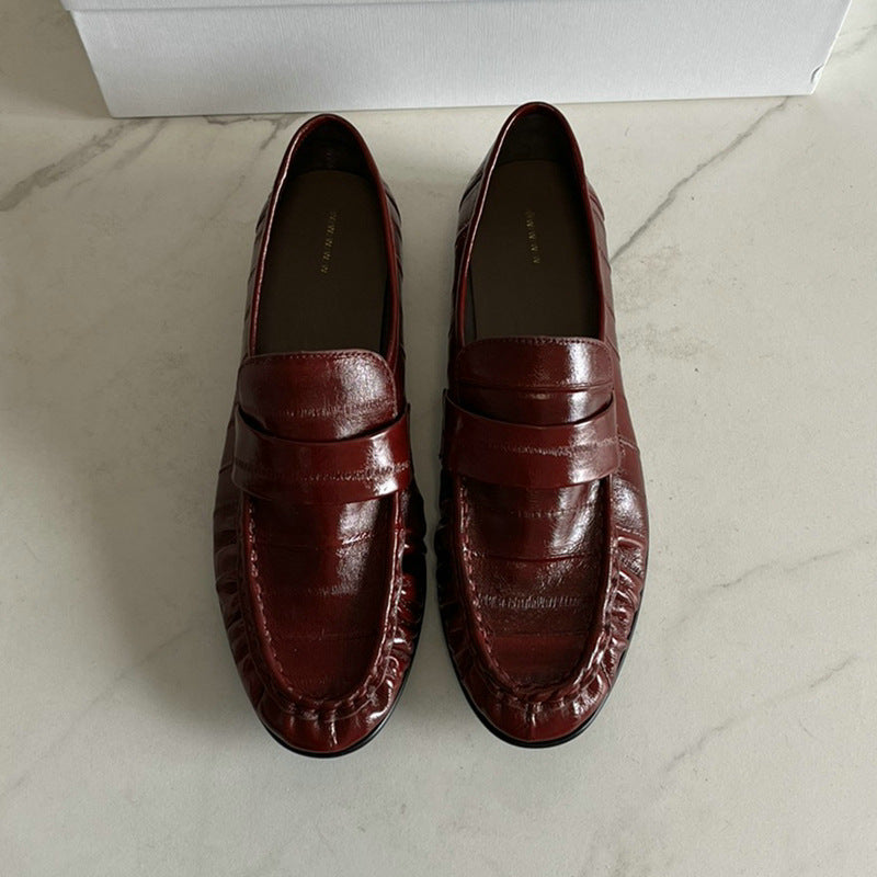Eel Skin Loafers For Women