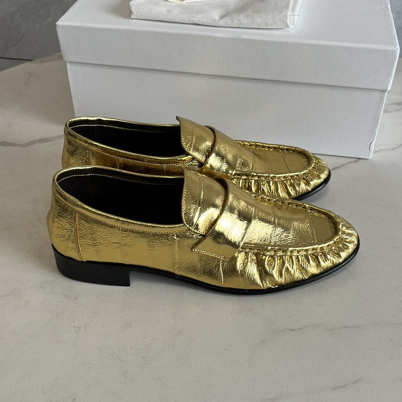 Eel Skin Loafers For Women
