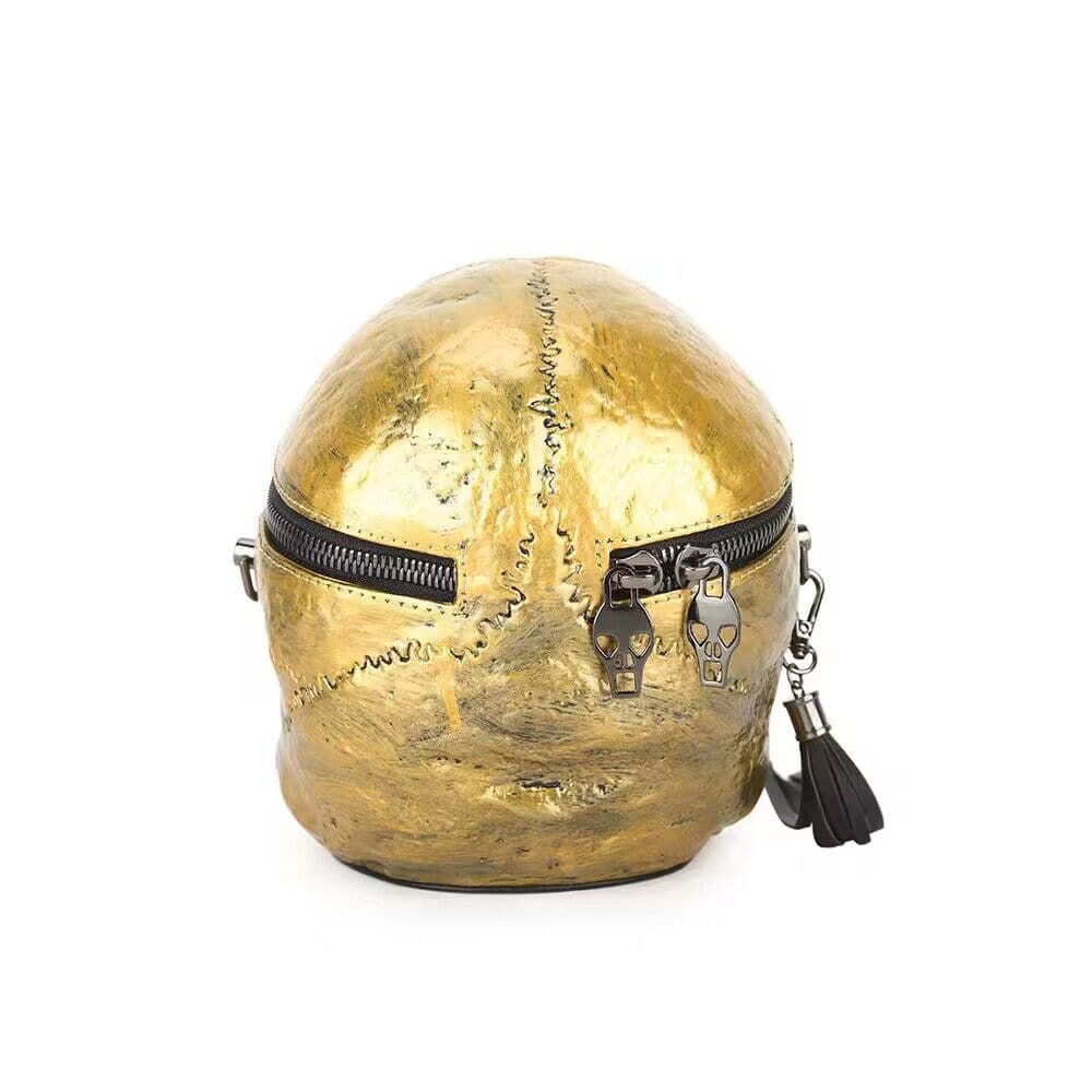 3D Bags Gold Skull Cross Body Shoulder Bag Mini Handle Handbags