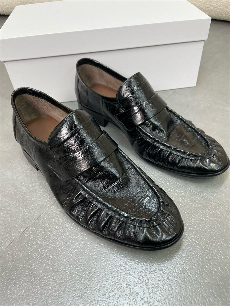 Eel Skin Loafers For Women