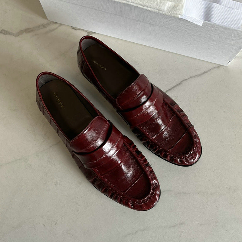 Eel Skin Loafers For Women