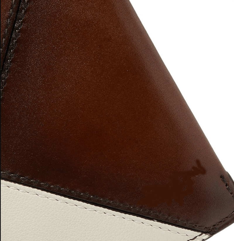 Preorder  Patchwork Leather Billfold Wallet - Men - Brown