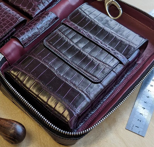 Preorder Crocodile Leather Tobacco Sets