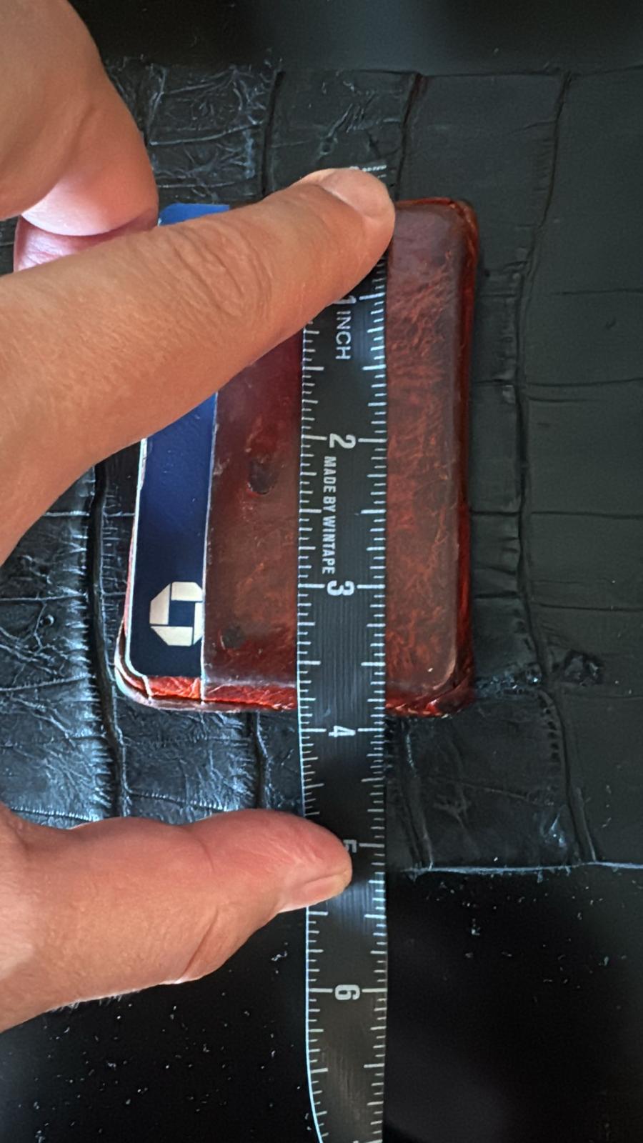 Preorder Mens Genuine Crocodile Skin Leather Card Case Coffee