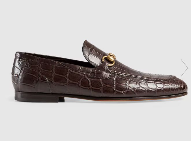 Preorder Crocodile Leather Shoes , Crocodile Leather Men's Penny Loafer Dress Shoe