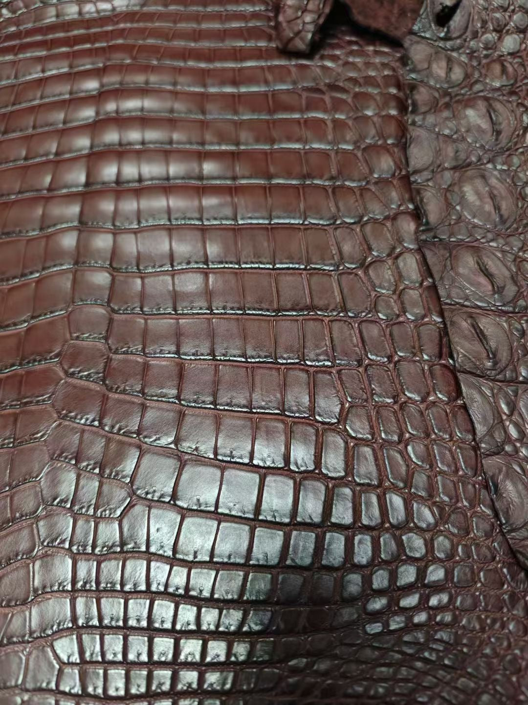 Preorder Womens Genuine Crocodile Skin Top Handle Canvas Bag Large