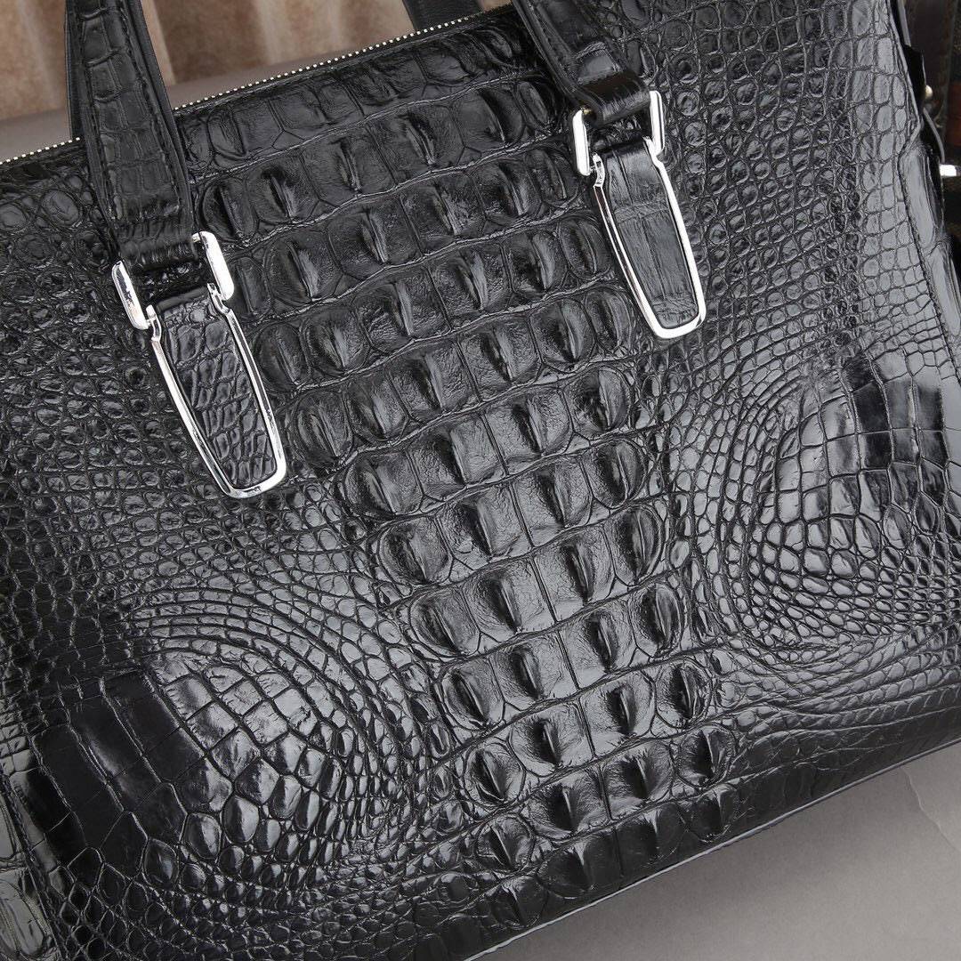 Men's  Crocodile Skin Leather Briefcase Business Large Document Bags