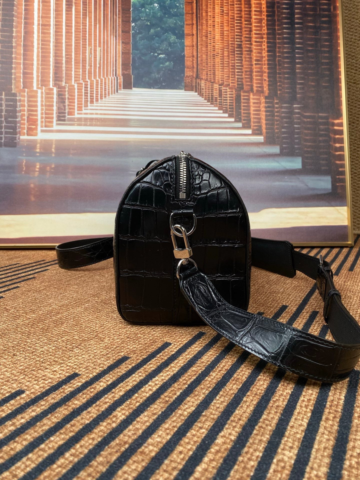 Men's Crocodile Leather Crossbody Bag