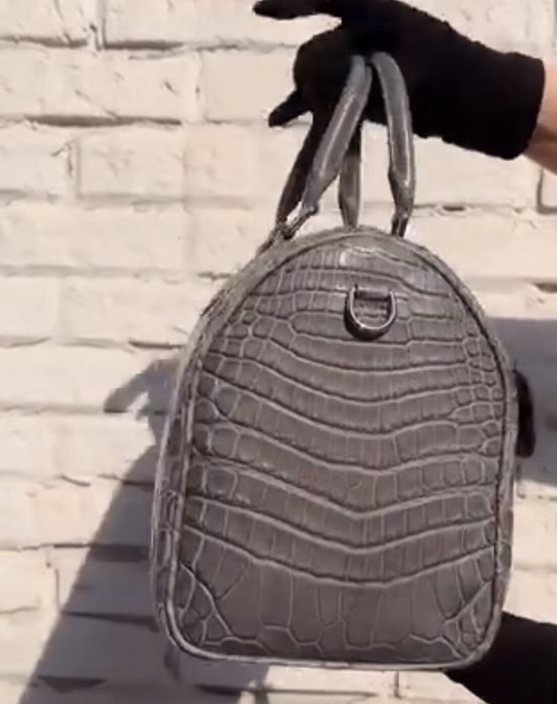 Preorder Womens Vintage Crocodile Leather Satchel Bag