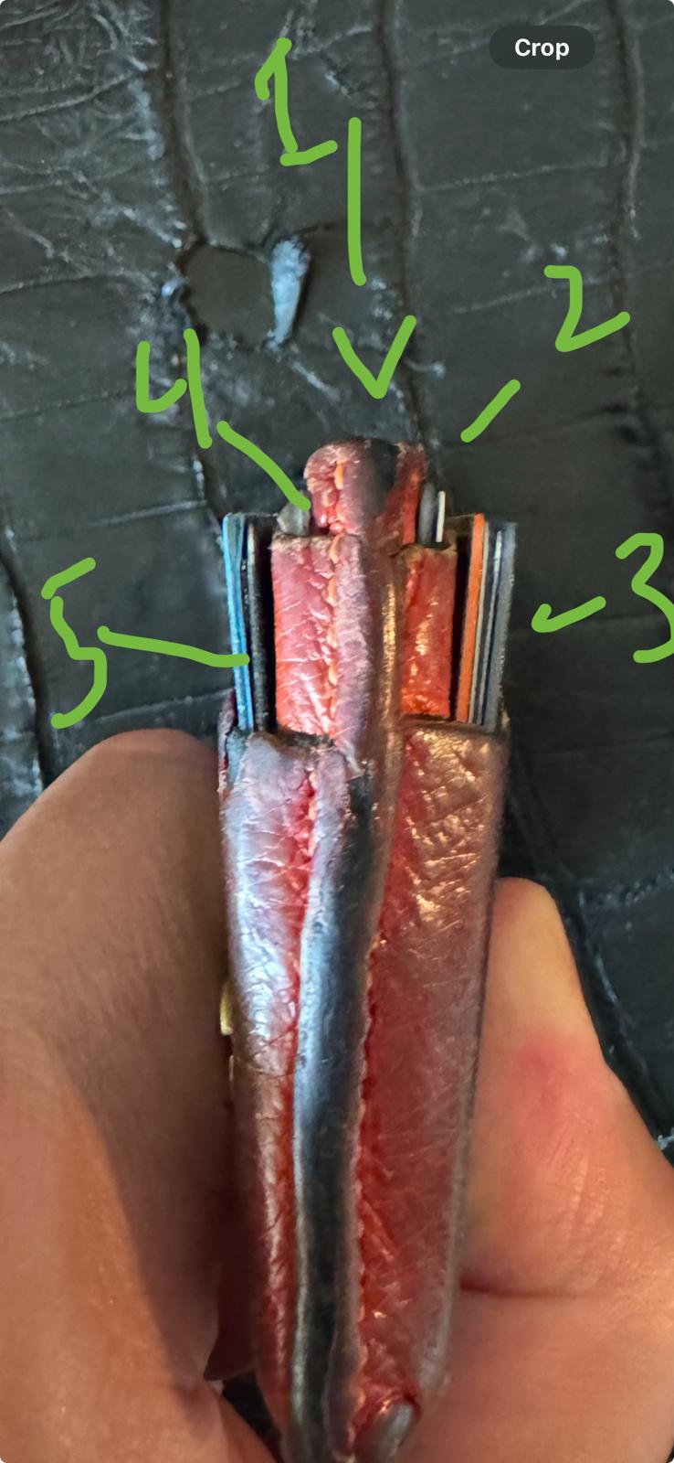 Preorder Mens Genuine Crocodile Skin Leather Card Case Coffee