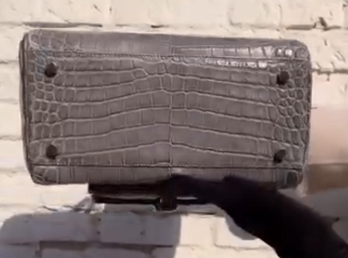 Preorder Womens Vintage Crocodile Leather Satchel Bag