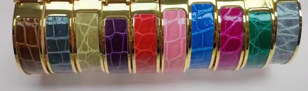 Genuine Crocodile Leather Bangle