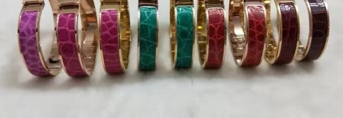 Genuine Crocodile Leather Bangle