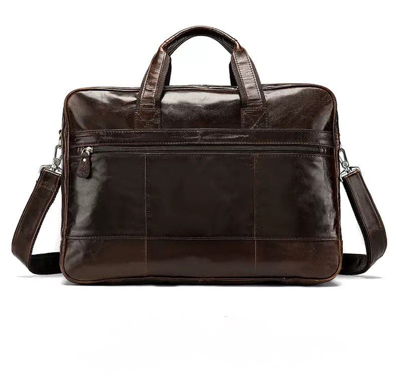 Rossie Viren Vegetable Brown Large Double Zip Briefcase