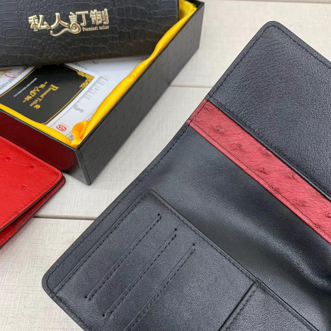 Ostrich Leather Passport Hold