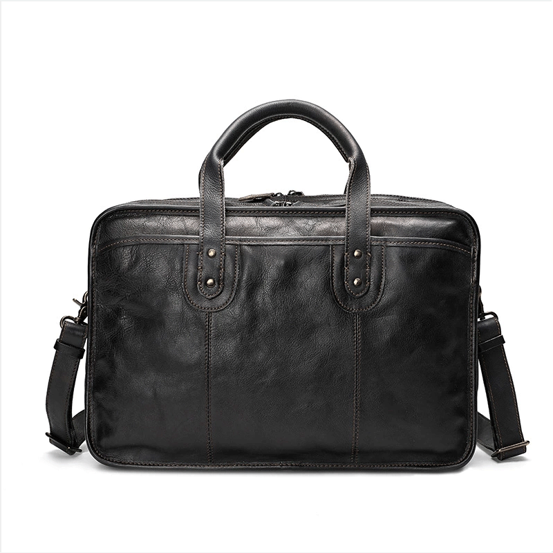 Vegetable Tanning Leather  Briefcase