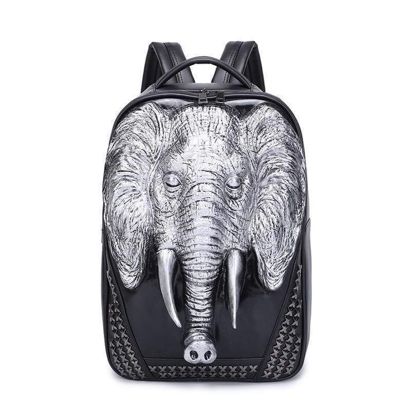 3D Elephant Backpack Studded Knapsacks  Laptop Backpack