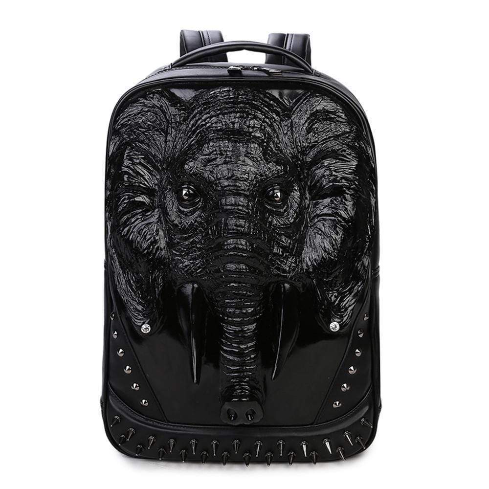 3D Elephant Backpack Studded Knapsacks  Laptop Backpack