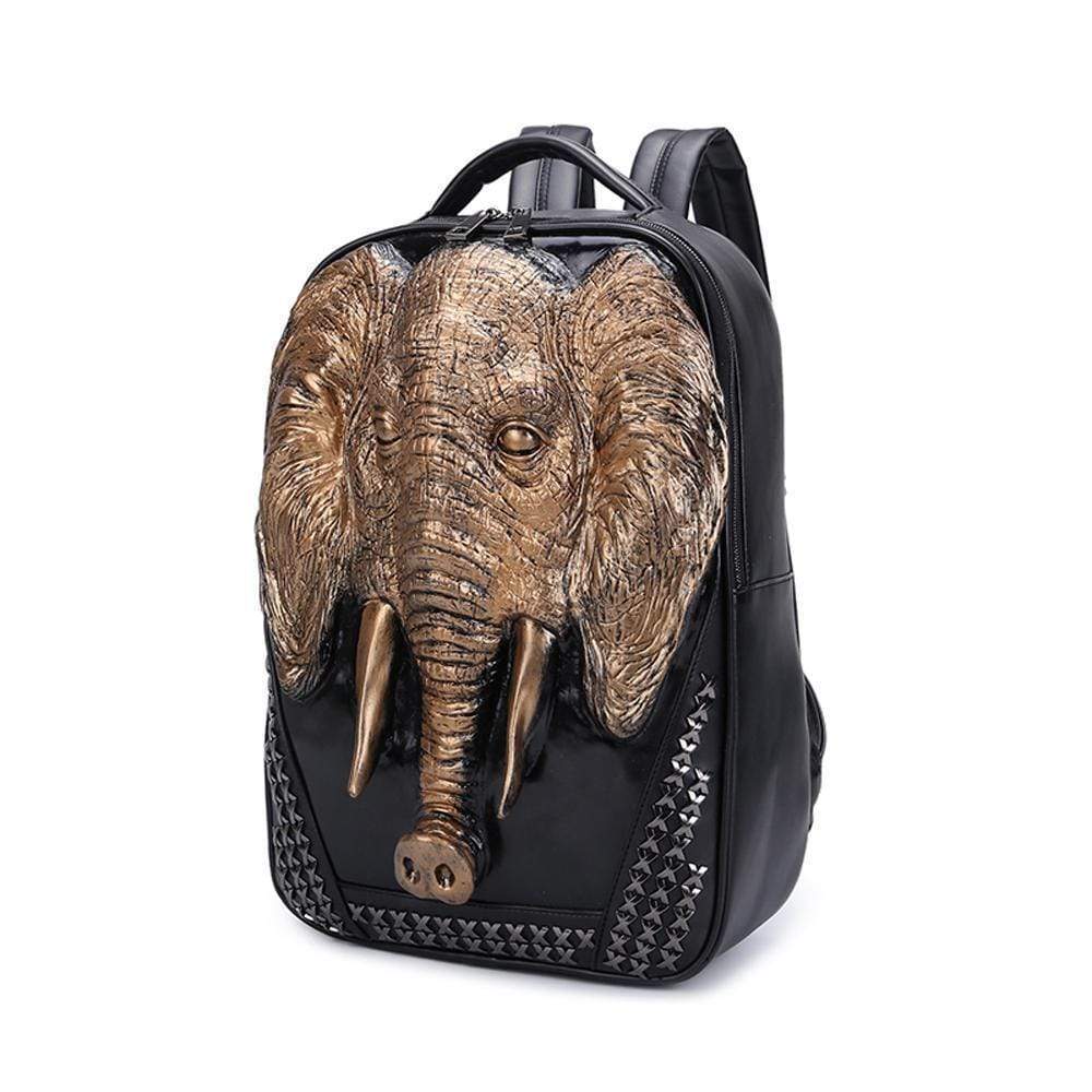 3D Elephant Backpack Studded Knapsacks  Laptop Backpack