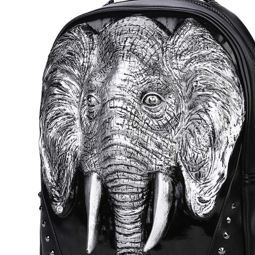 3D Elephant Backpack Studded Knapsacks  Laptop Backpack