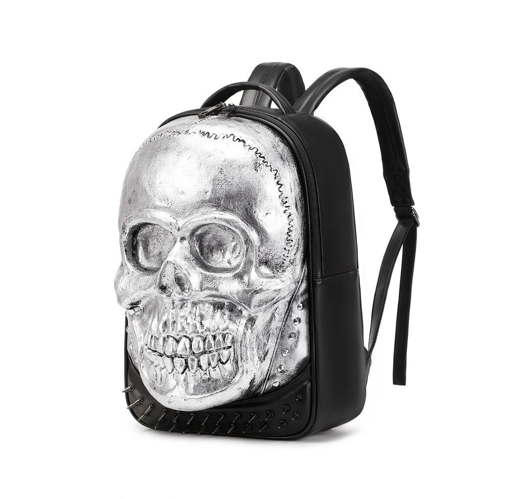 3D Bags Fashion Smile Studded Skull Backpack