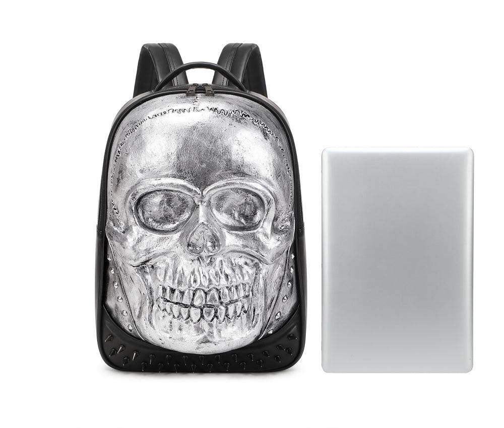 3D Bags Fashion Smile Studded Skull Backpack