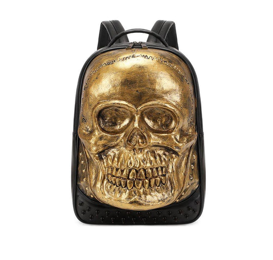 3D Bags Fashion Smile Studded Skull Backpack