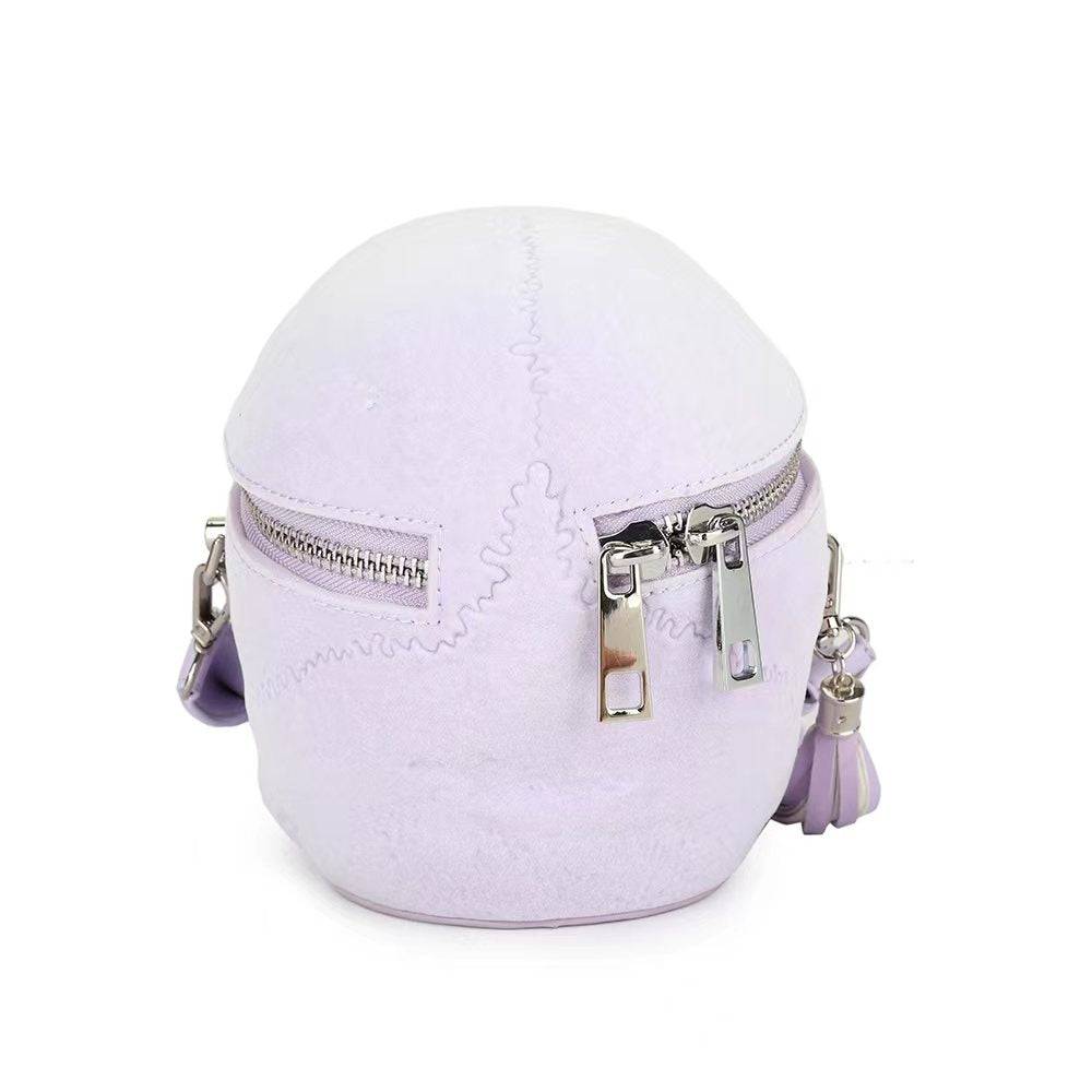 3D Bags Lilac Suede Skull Cross Body Shoulder Bag Mini Handle Handbags