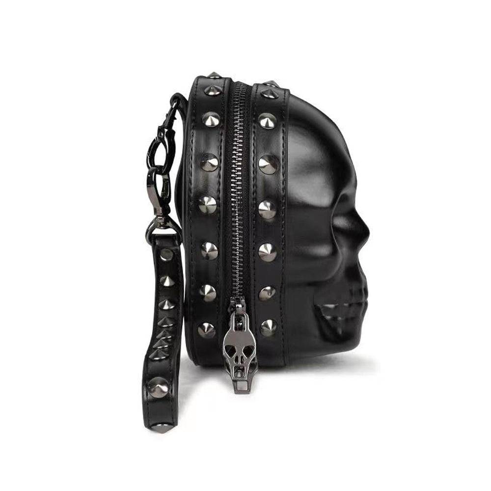 3D Bags Skull Handle Wrist Bag Black