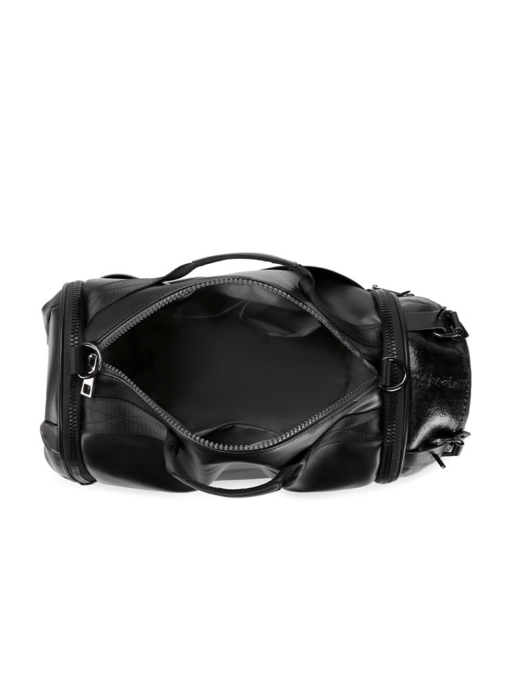 3D Duffel Bag 3D PU Leather Large Studded Skull Travel Duffel Shoulder Bag