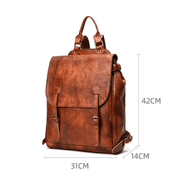 Vegetable Tanning Leather Large Backpack
