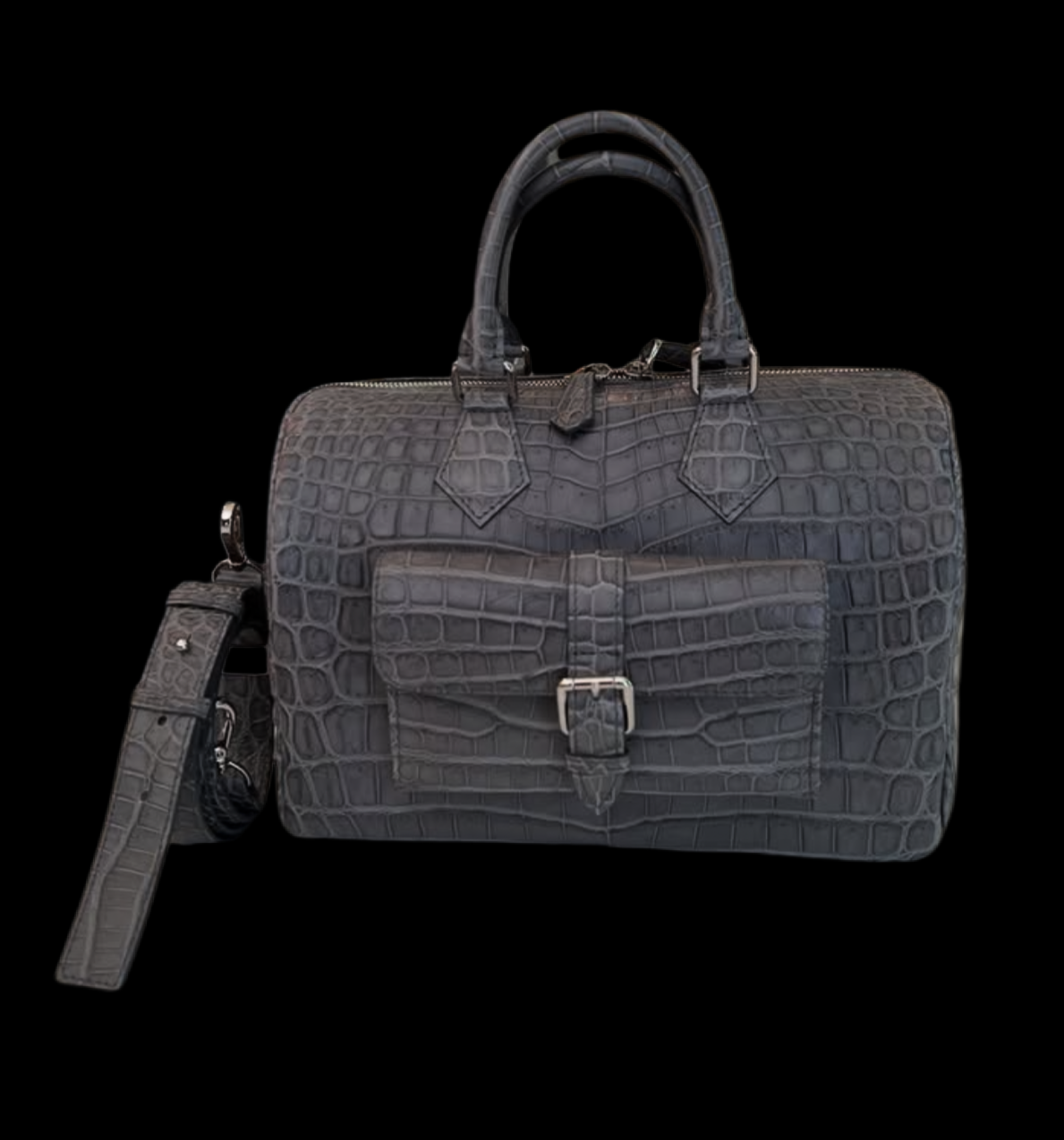 Preorder Womens Vintage Crocodile Leather Satchel Bag