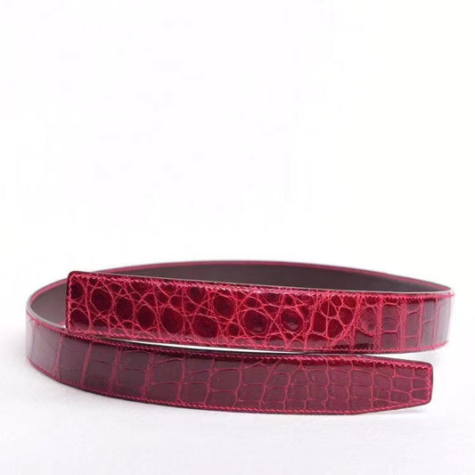 High Shiny Nile Crocodile Skin Leather Belt,Estimate Delivery Date: Nov 20th