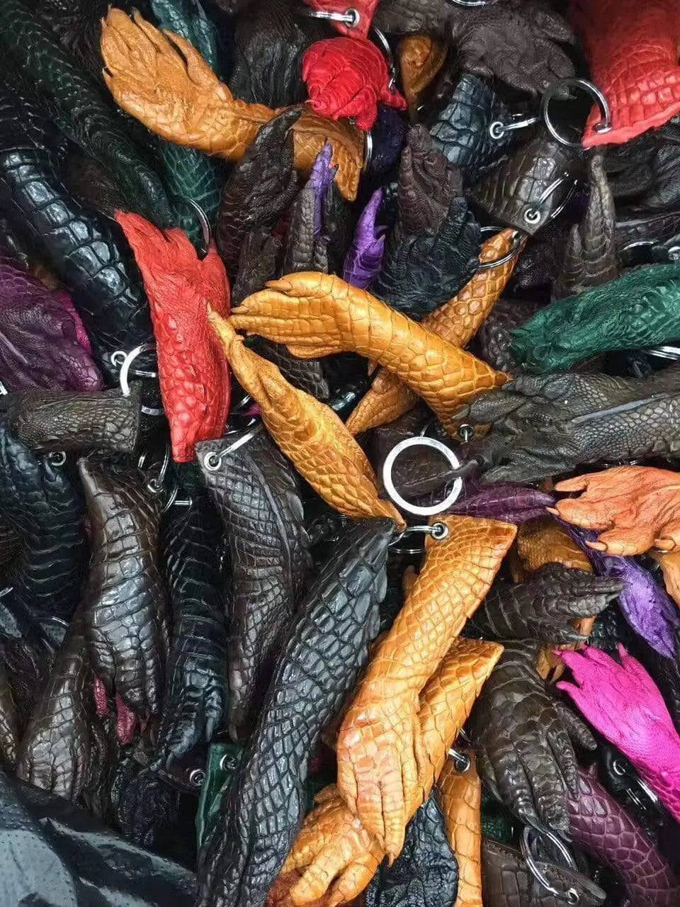 Crocodile  Skin Key Holder